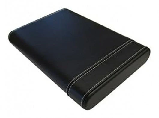 Prestige Import Group Black PVC Leather 6-Cigar Travel Humidor - Image 8