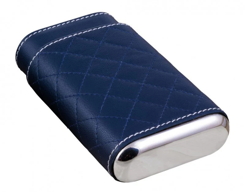 Prestige Import Group 3 Cigar Diamond Stitched Case w/ Polished End Caps - Image 13