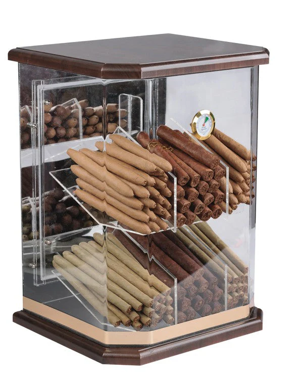 Prestige Import Group Franklin Wood Acrylic Display Humidor 150-Count - Image 6