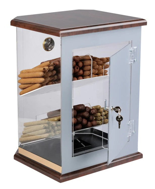 Prestige Import Group Franklin Wood Acrylic Display Humidor 150-Count - Image 7