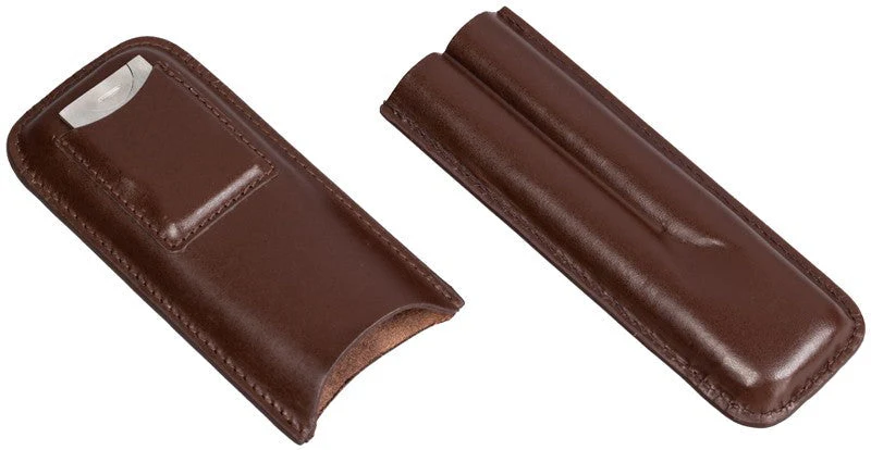 Prestige Import Group 2 Cigar Leather Case w/ Cutter - Image 2