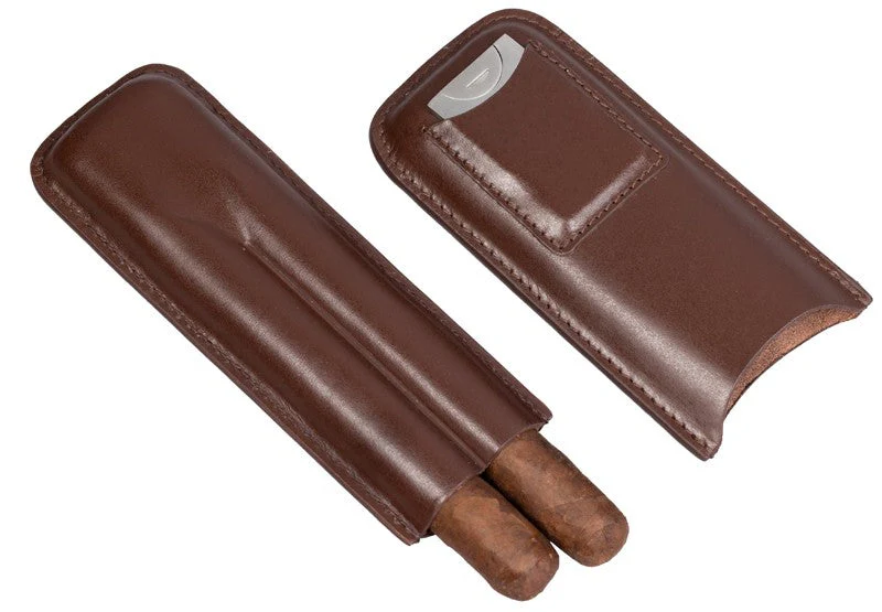 Prestige Import Group 2 Cigar Leather Case w/ Cutter - Image 5