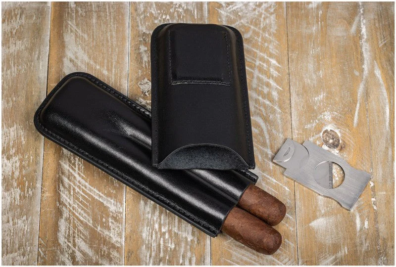 Prestige Import Group 2 Cigar Leather Case w/ Cutter - Image 7