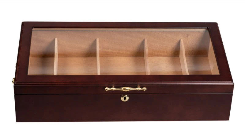 Prestige Import Group Modena 125-Count Dark Cherry Countertop Humidor Display - Image 3