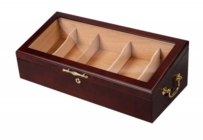 Prestige Import Group Modena 125-Count Dark Cherry Countertop Humidor Display - Image 5
