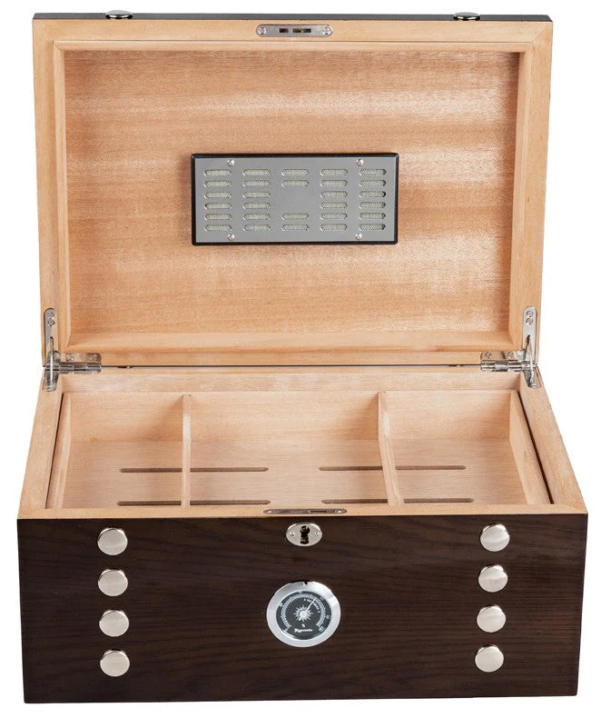 Prestige Import Group Montgomery 150-Cigar Lacquered Desktop Humidor with Tray - Image 2