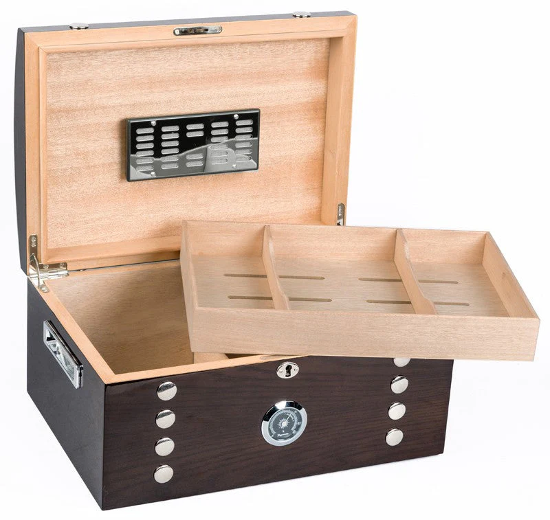 Prestige Import Group Montgomery 150-Cigar Lacquered Desktop Humidor with Tray - Image 8
