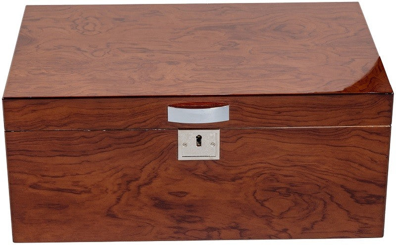 Prestige Import Group The Princeton Ebony or Bubinga Desktop Humidor 130-Cigar Spanish Cedar Lined - Image 3