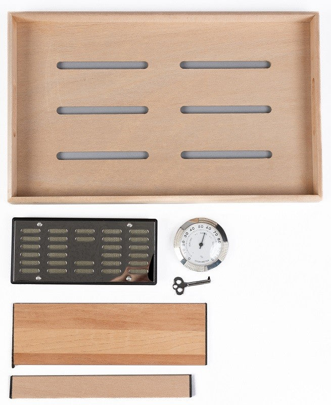 Prestige Import Group The Princeton Ebony or Bubinga Desktop Humidor 130-Cigar Spanish Cedar Lined - Image 8