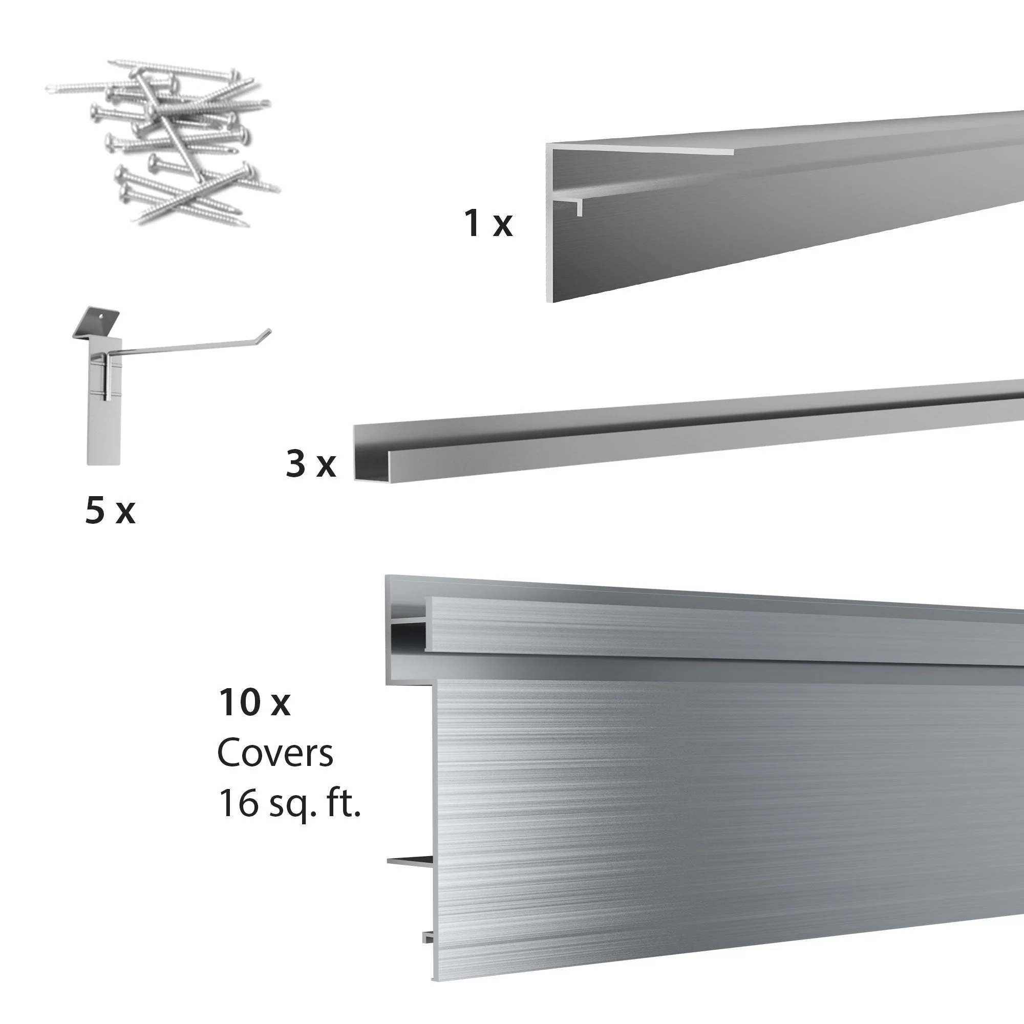 Proslat 4 ft. x 4 ft. Aluminium Slatwall - Image 4
