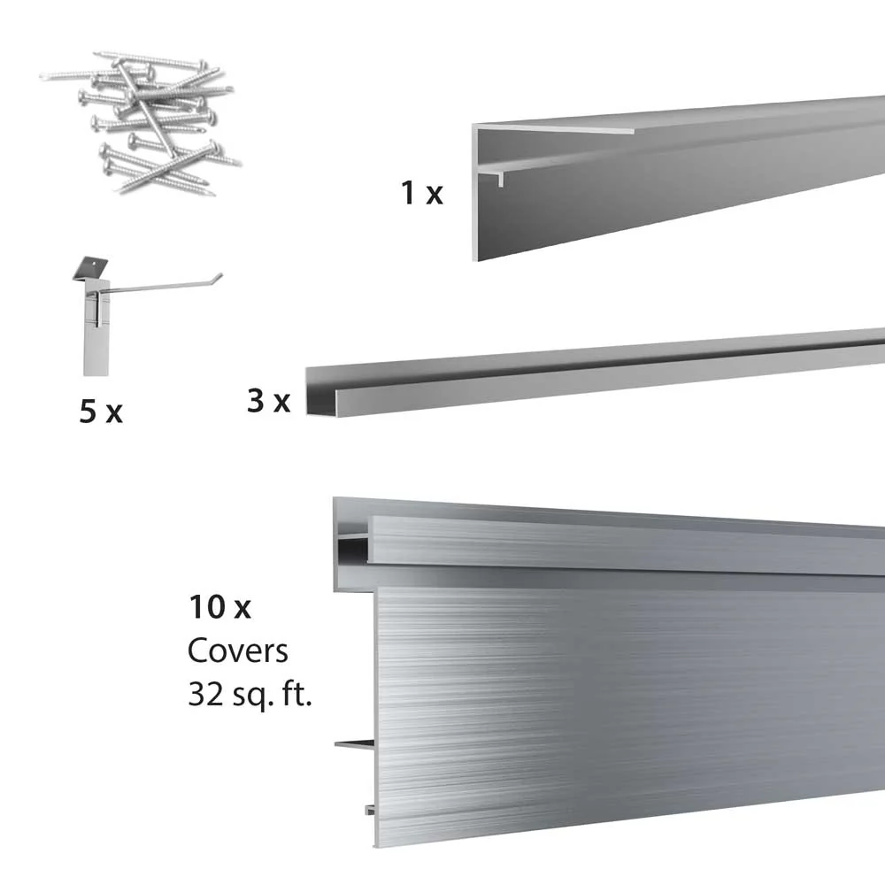Proslat 8 ft. x 4 ft. Aluminium Slatwall - Image 2