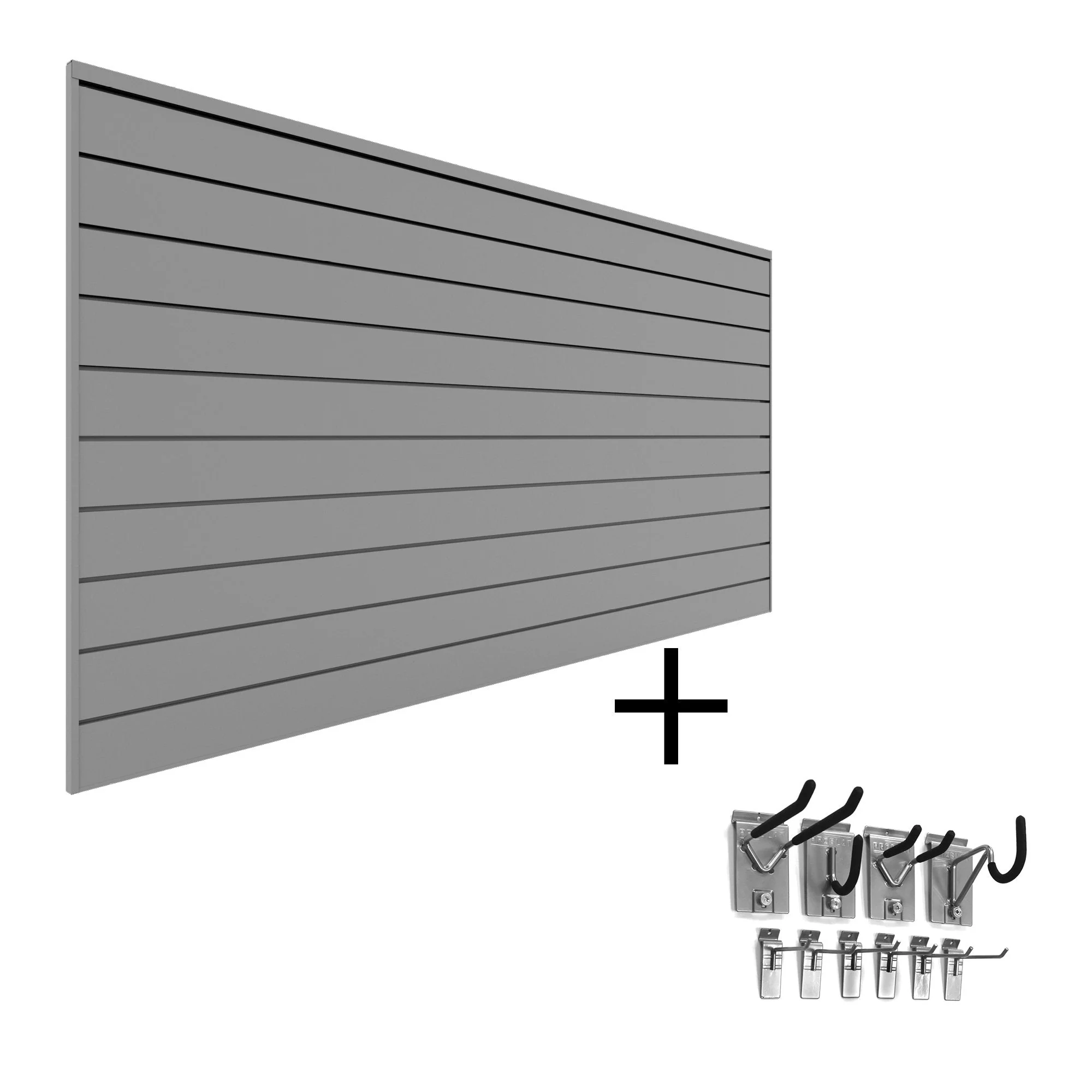 Proslat 8' x 4' PVC Wall Slatwall Mini Bundle (Different Colors Available) - Image 2