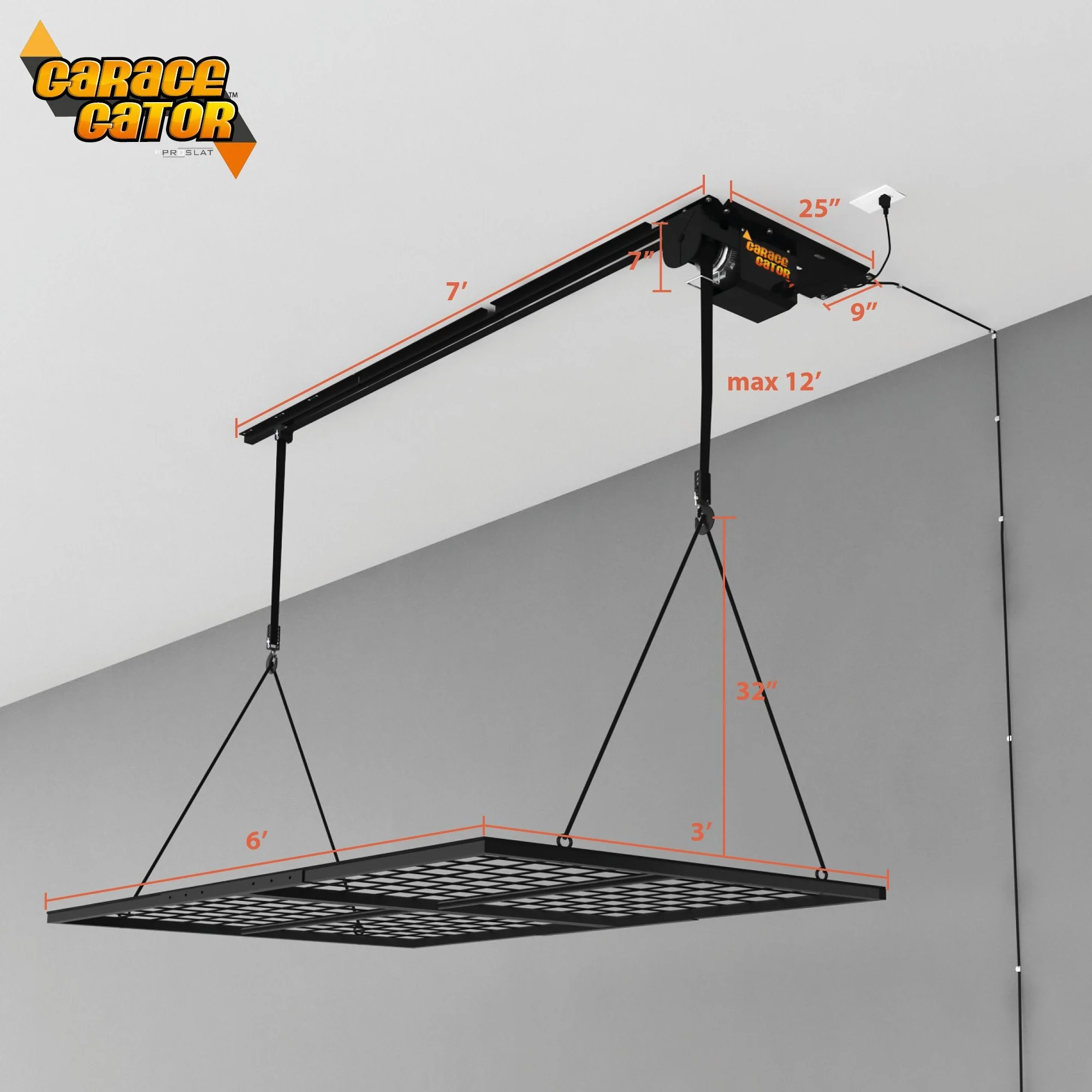 Proslat Garage Gator 3 ft x 6 ft Platform 220 lb Lift Kit - Image 4
