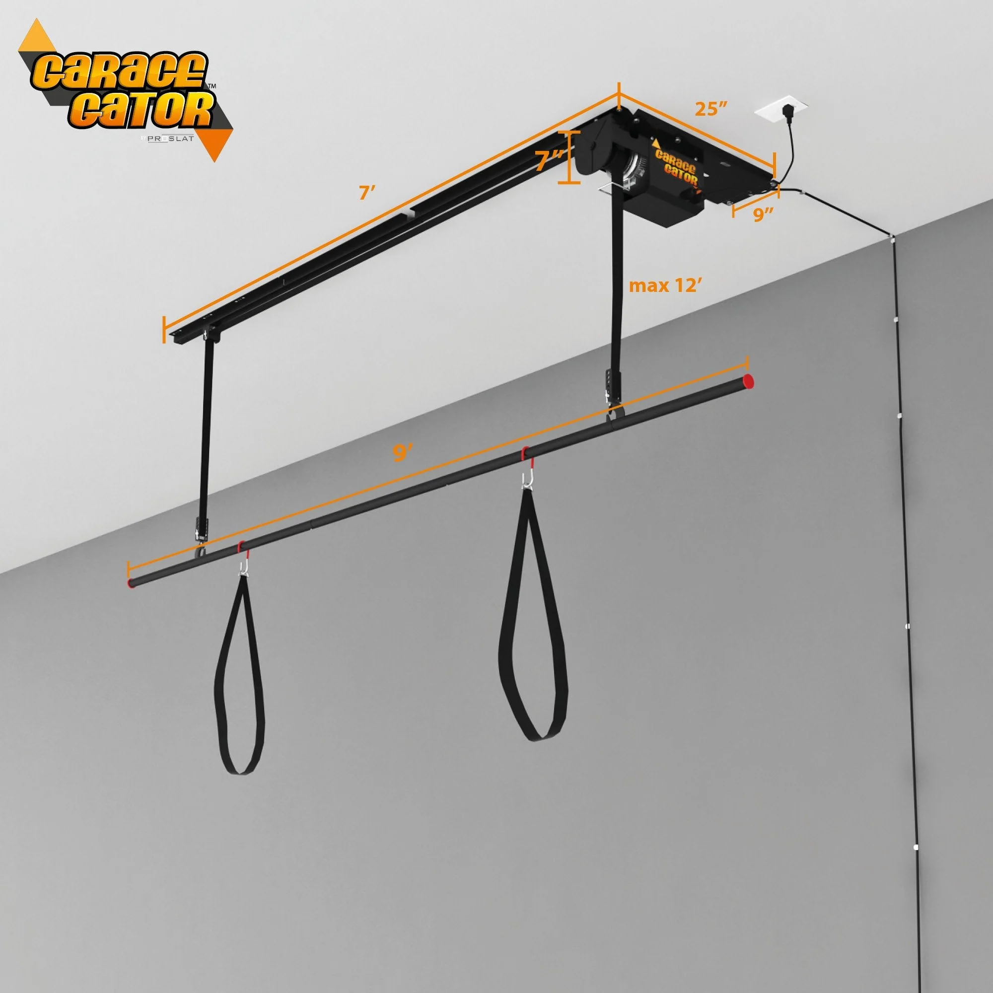 Proslat Garage Gator Single Canoe & Kayak 220 lb Hoist kit - Image 3