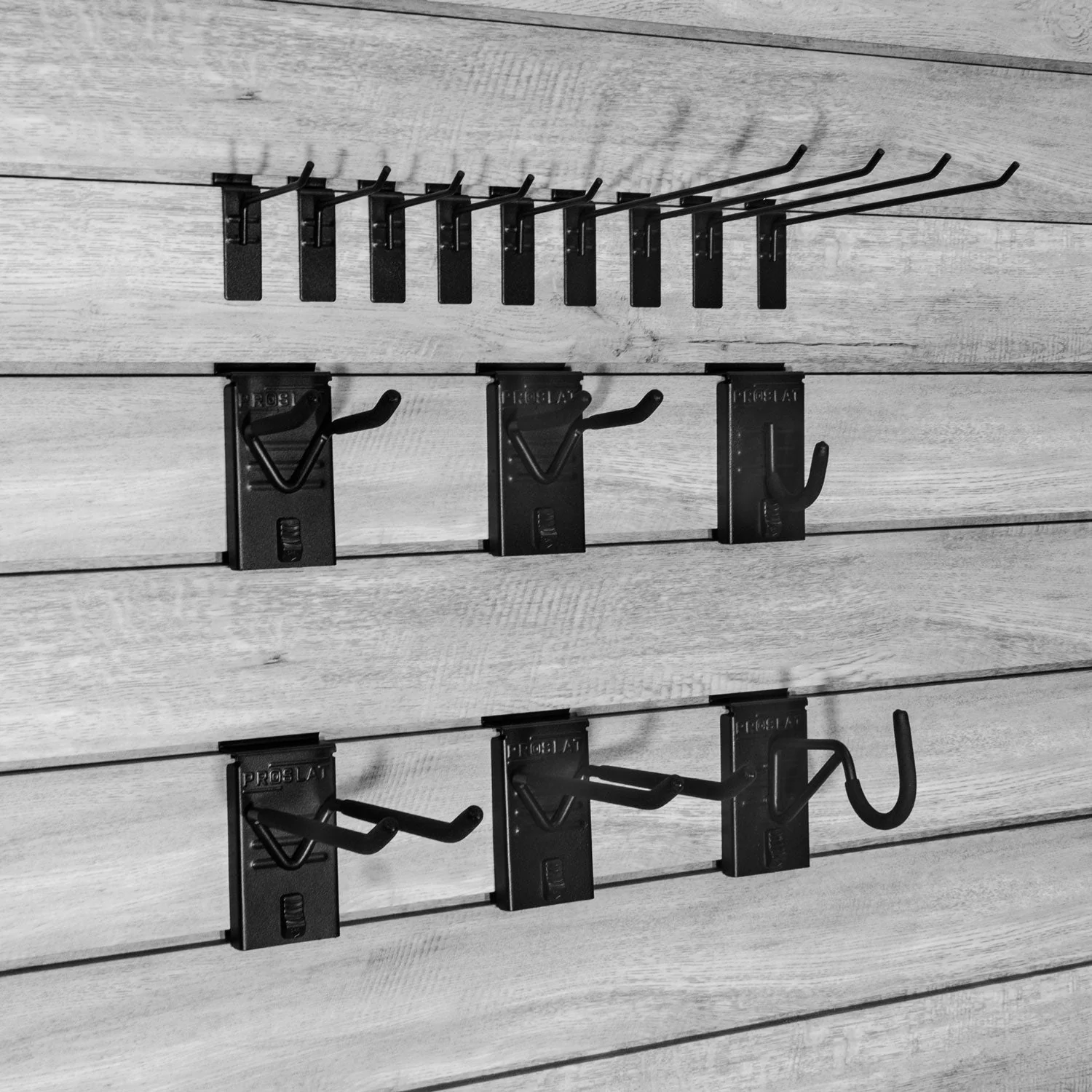 Proslat STEALTH 15-Piece Black Hook Kit for Garage Storage - Image 4