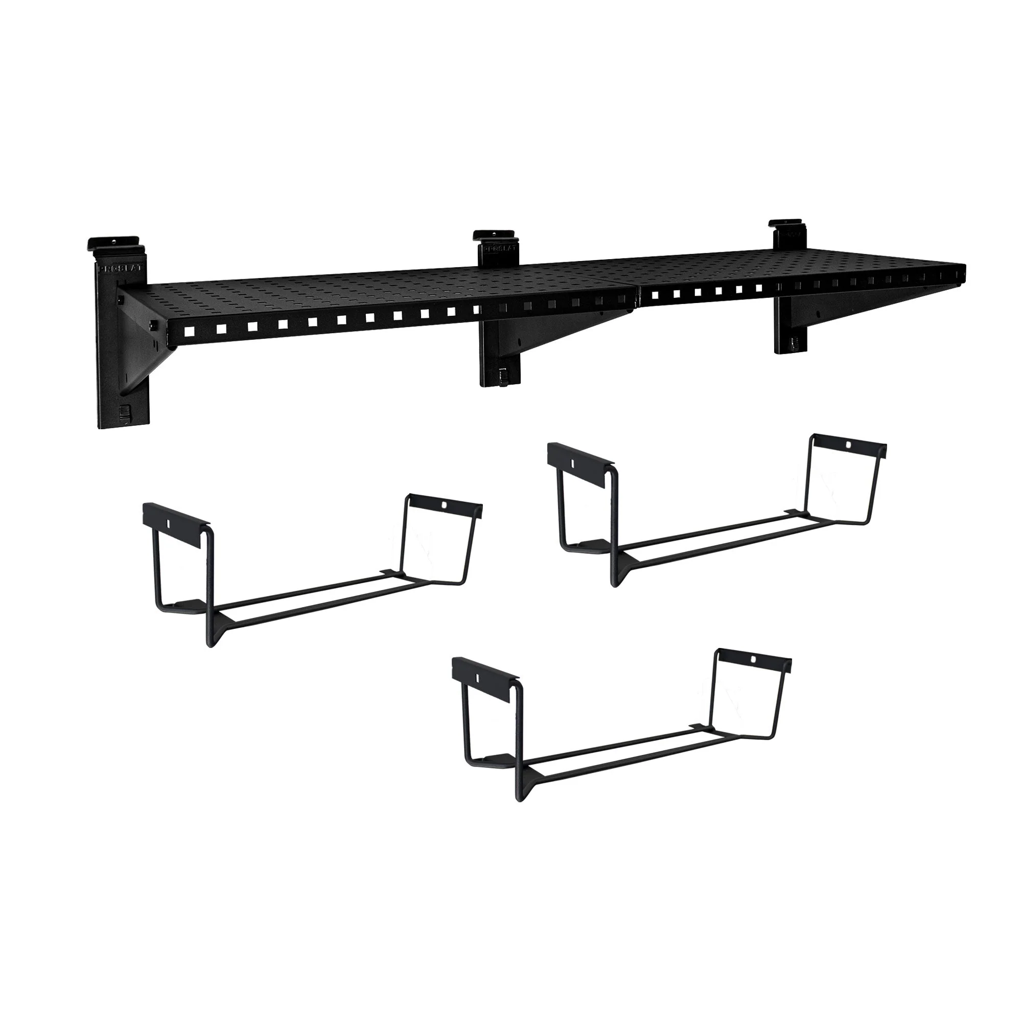 Proslat STEALTH 48 in Heavy-Duty Metal Shelf with Tool Holders