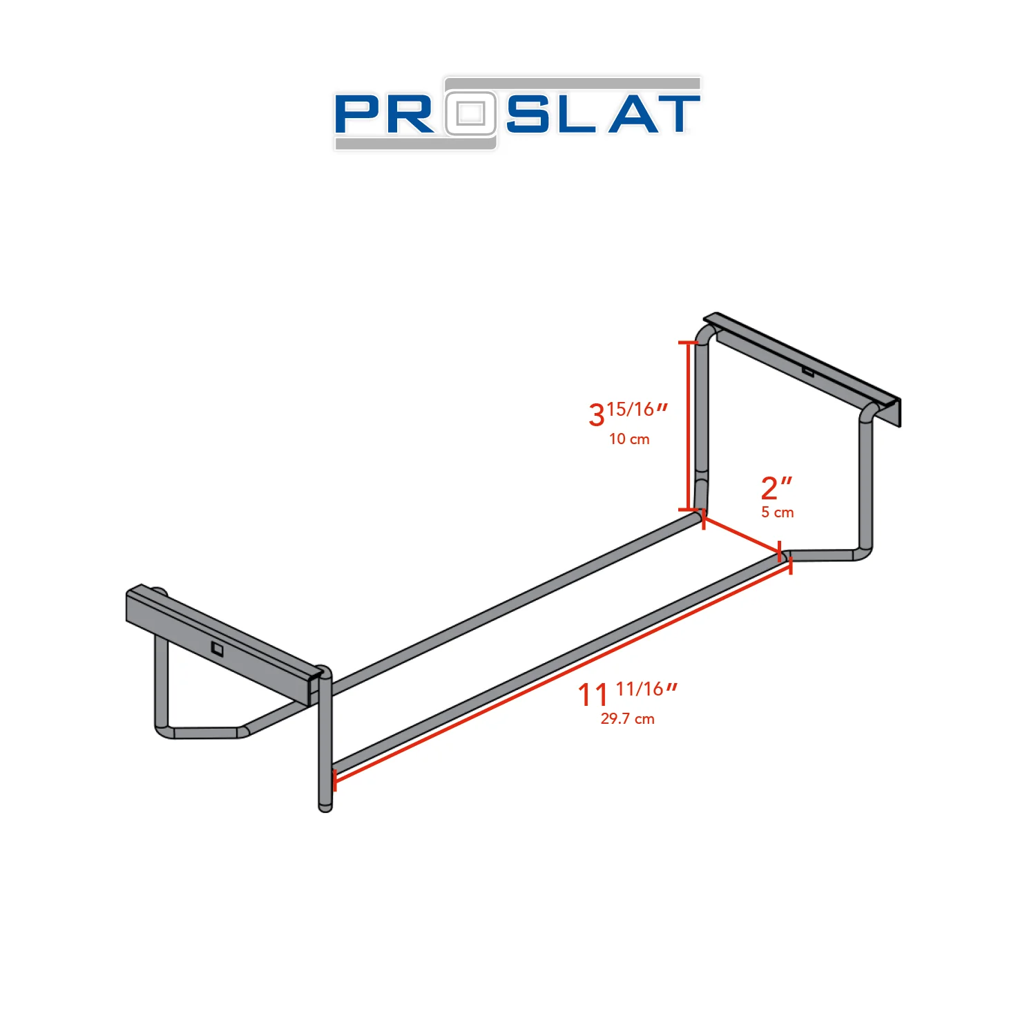 Proslat STEALTH 48 in Heavy-Duty Metal Shelf with Tool Holders - Image 6