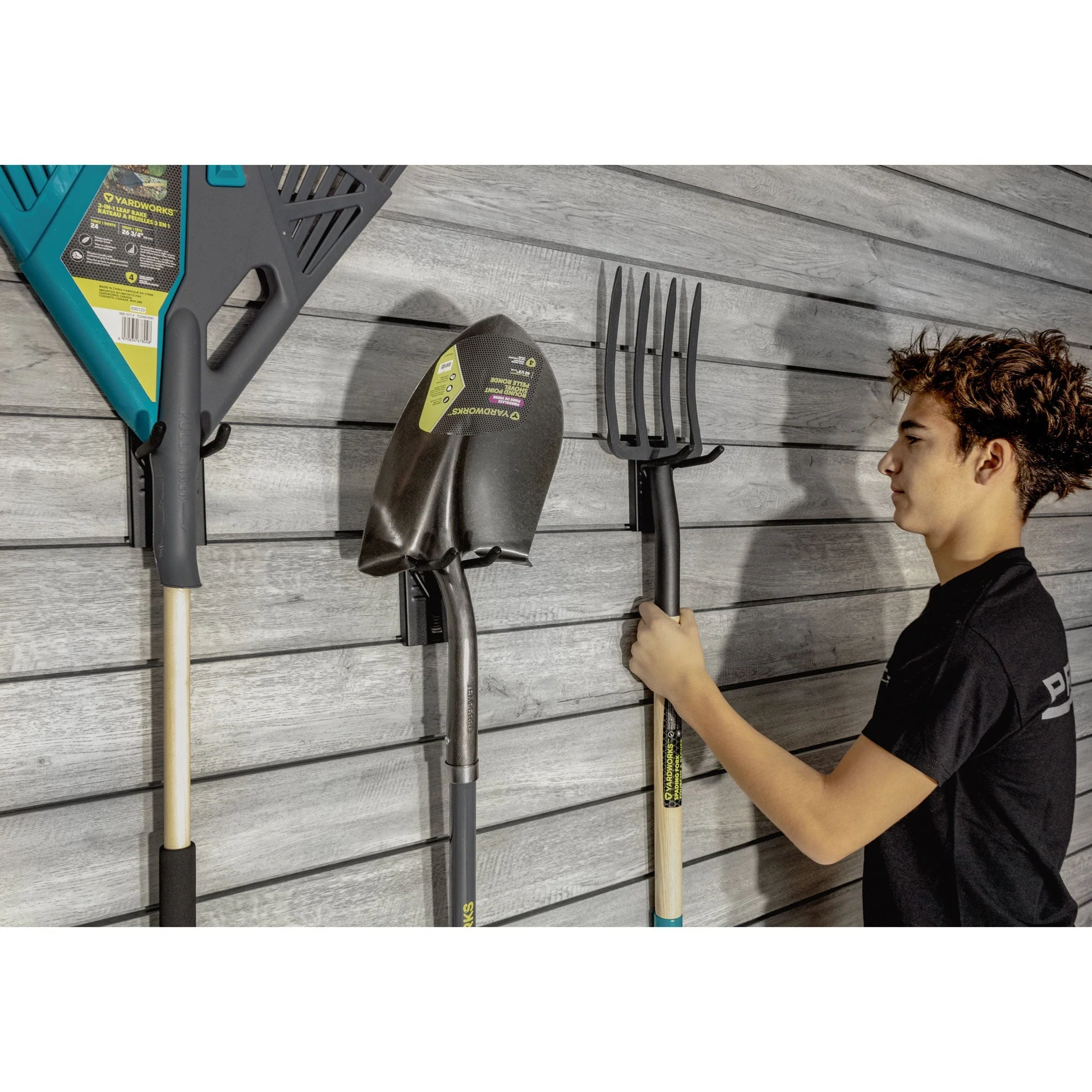 Proslat STEALTH Double 4 in. Hook 3-Pack Garage Storage Organizer - Image 5