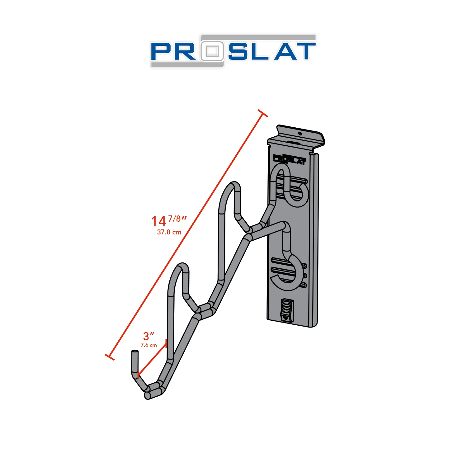 Proslat STEALTH Horizontal 3-Firearm Display Hook Set Black - Image 4