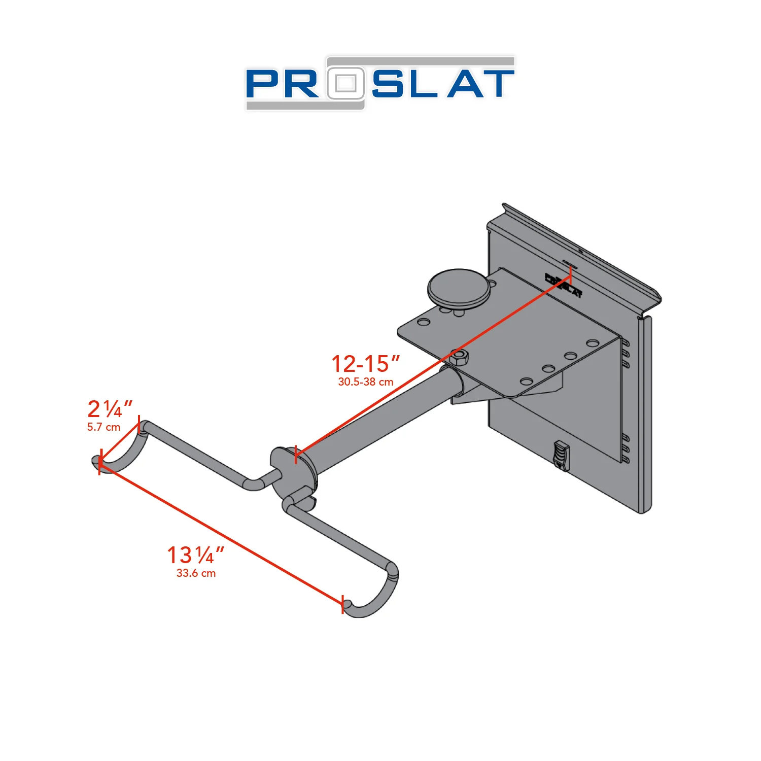 Proslat STEALTH Horizontal Bike Hook Wall-Mount Rack with Black Shelf - Image 4