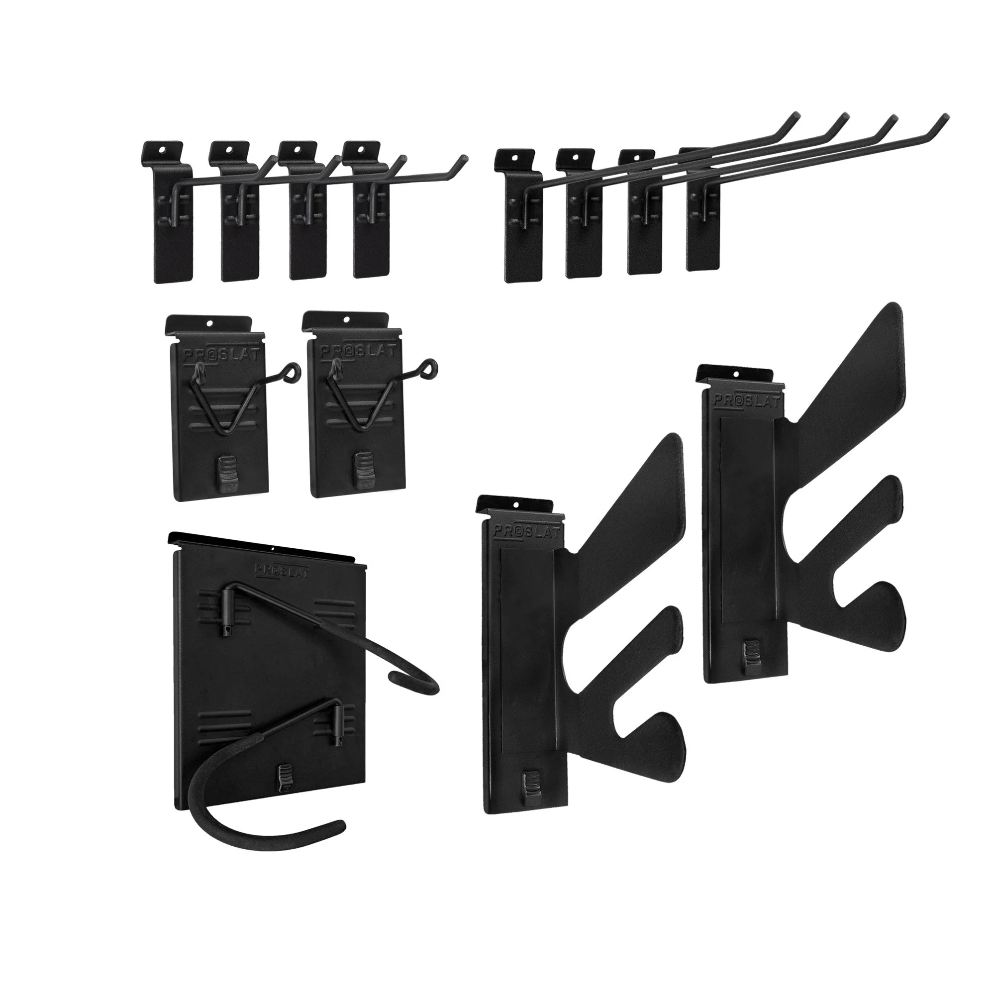 Proslat STEALTH Sports Hook Kit Black Wall Mounted Gear Organizer