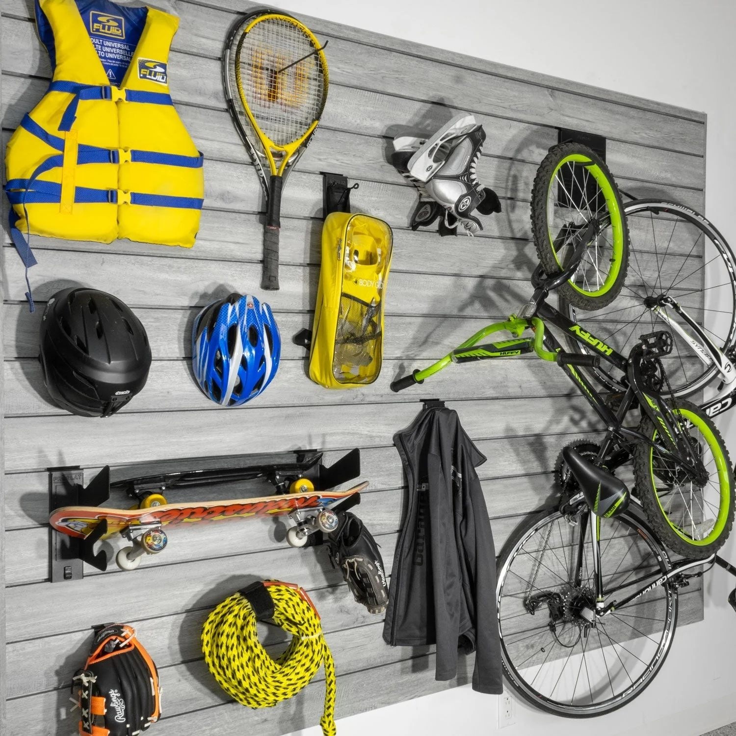 Proslat STEALTH Sports Hook Kit Black Wall Mounted Gear Organizer - Image 2