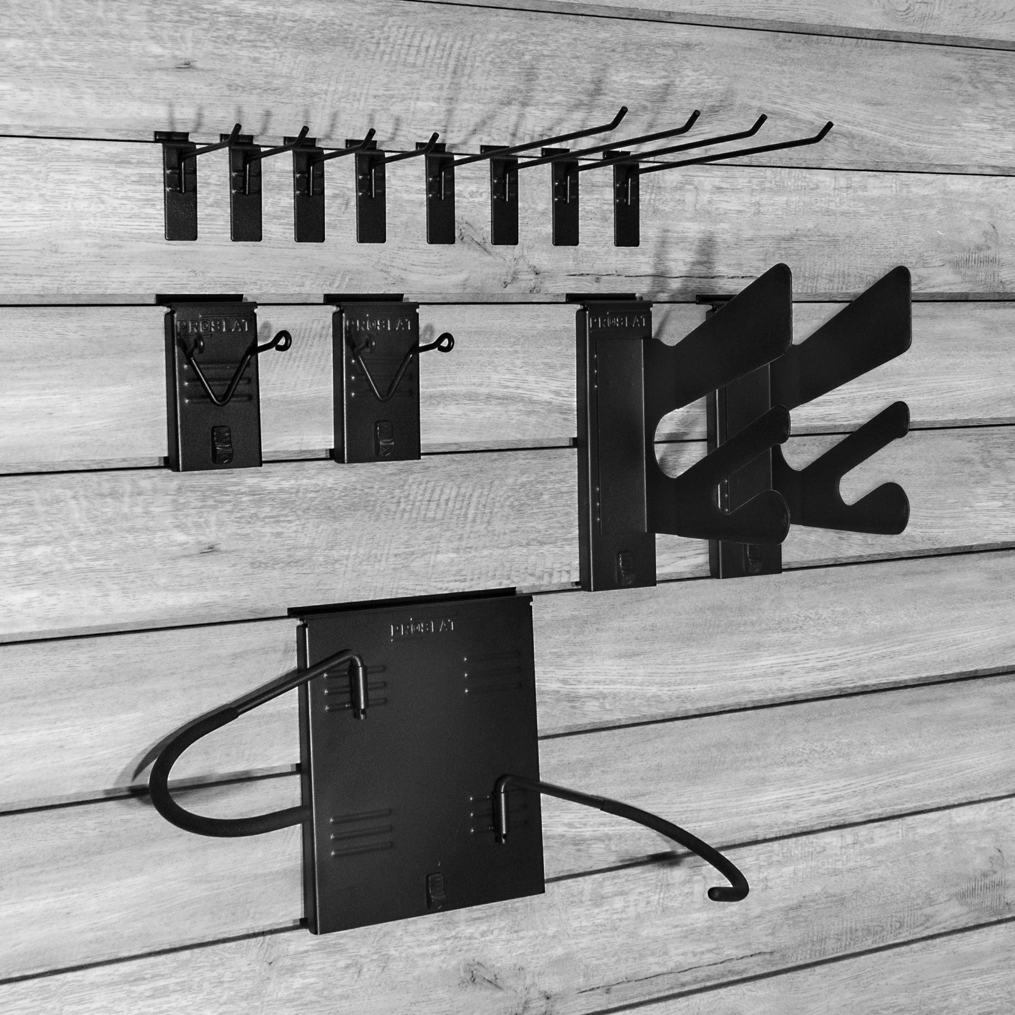 Proslat STEALTH Sports Hook Kit Black Wall Mounted Gear Organizer - Image 3