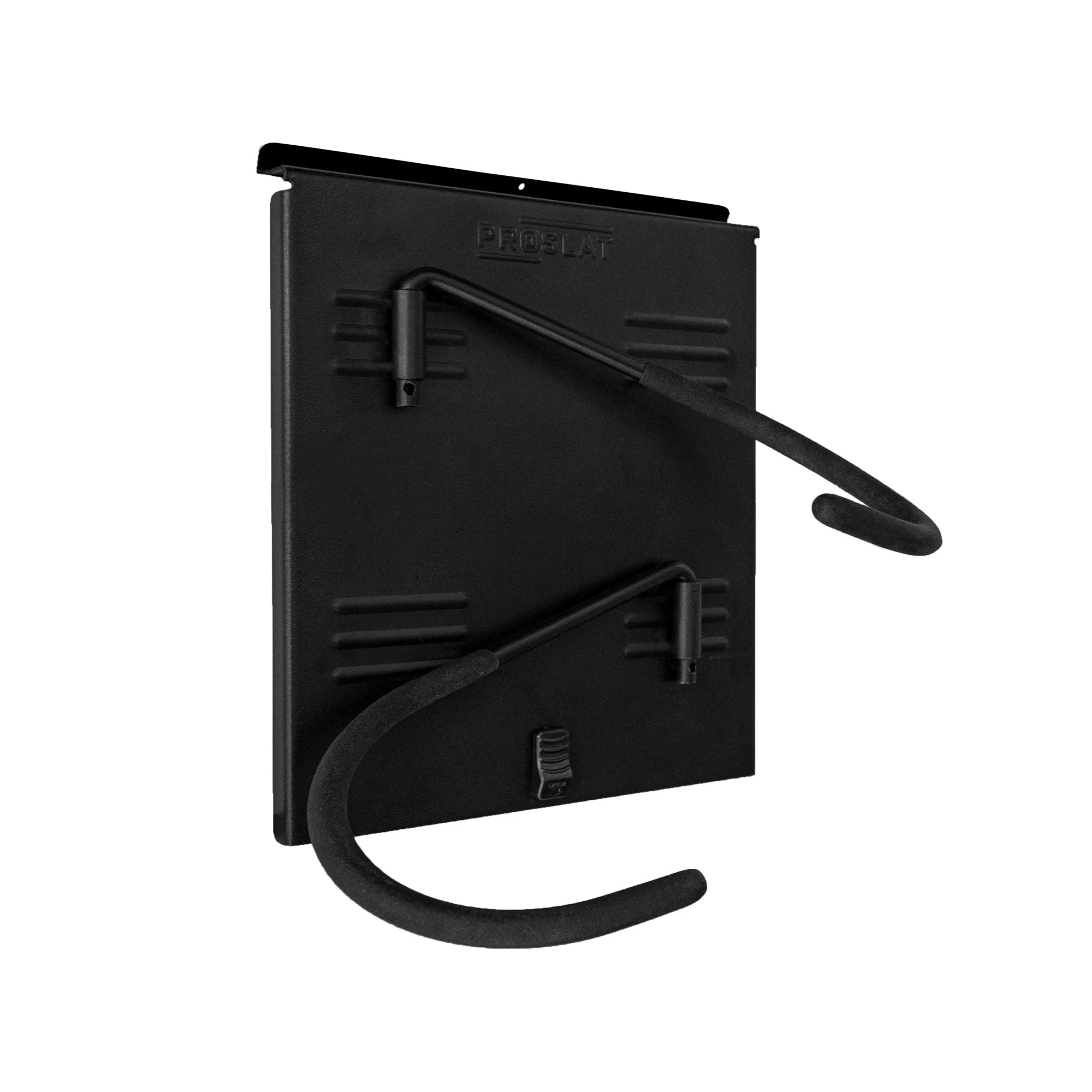 Proslat STEALTH Two-Bike Pivoting Hook Wall Mount Garage Storage Black