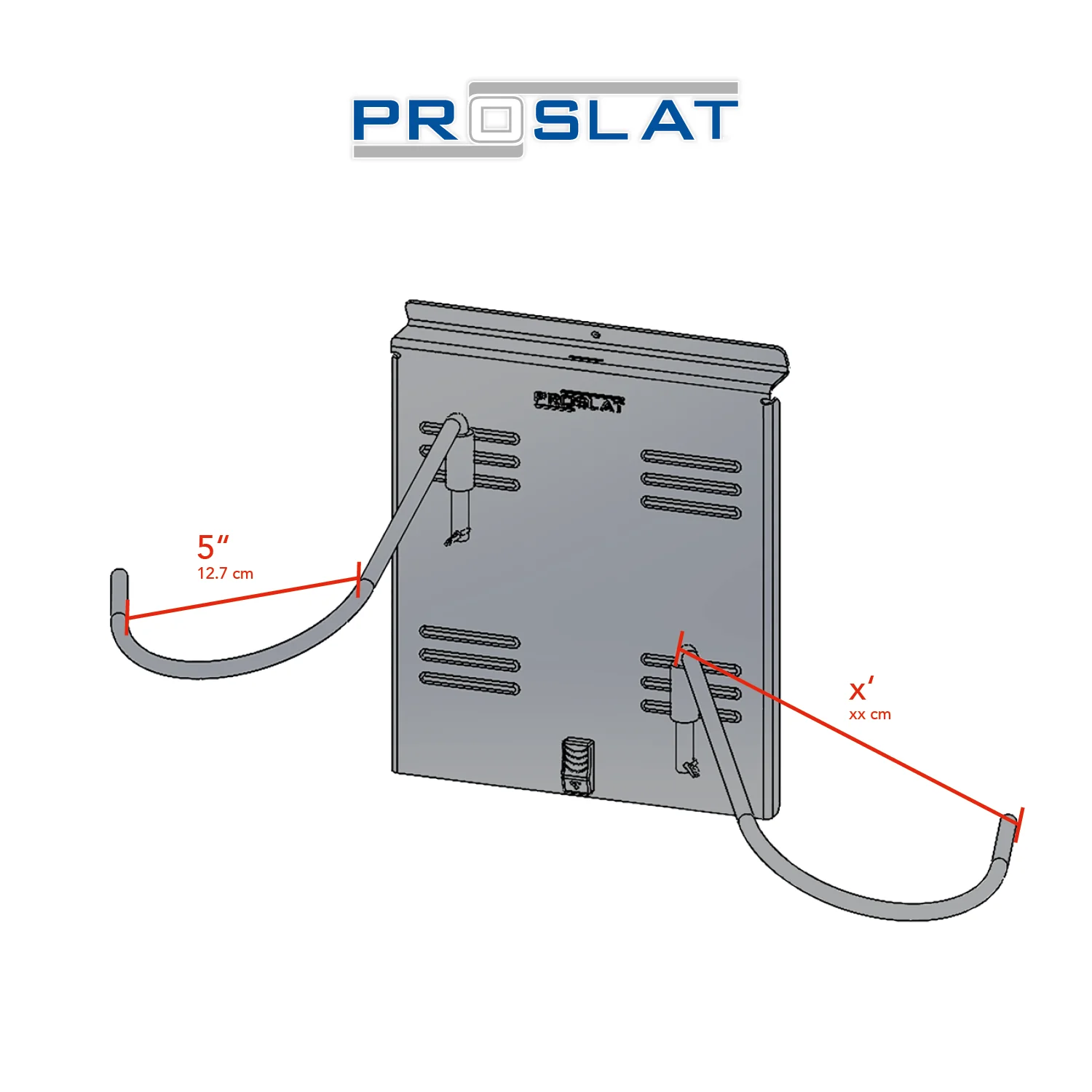 Proslat STEALTH Two-Bike Pivoting Hook Wall Mount Garage Storage Black - Image 4