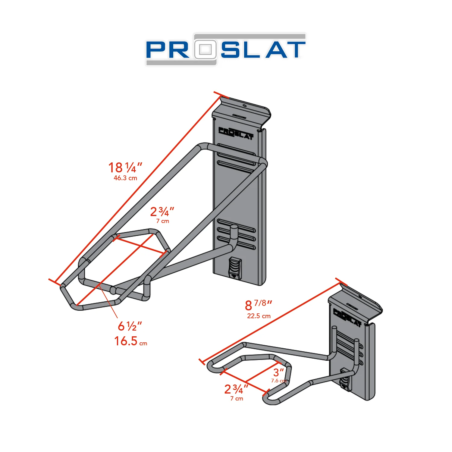 Proslat STEALTH Vertical Single Firearm Holder Black Wall Display Hook - Image 4