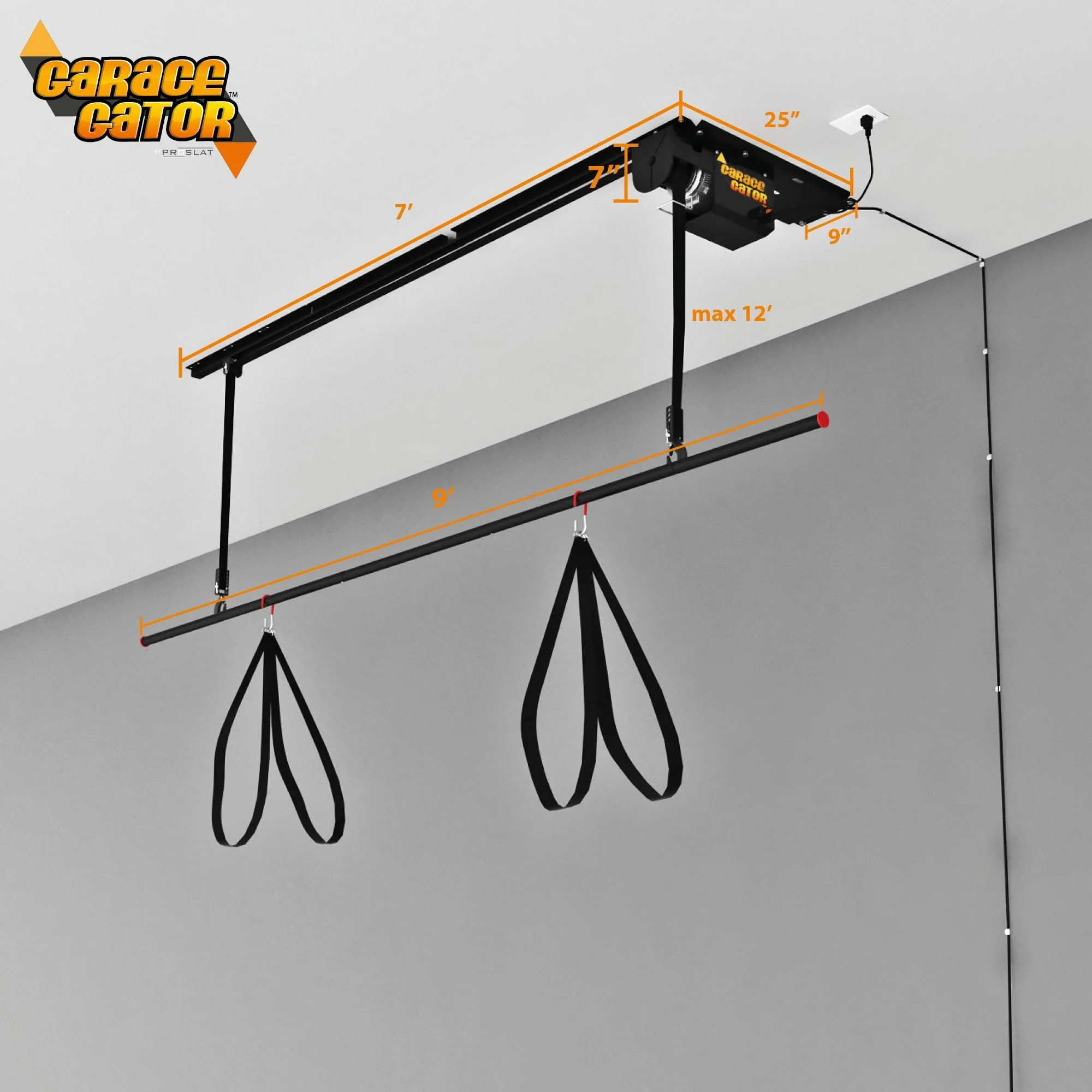 Proslat Garage Gator Dual Canoe & Kayak 220 lb Lift Kit - Image 5