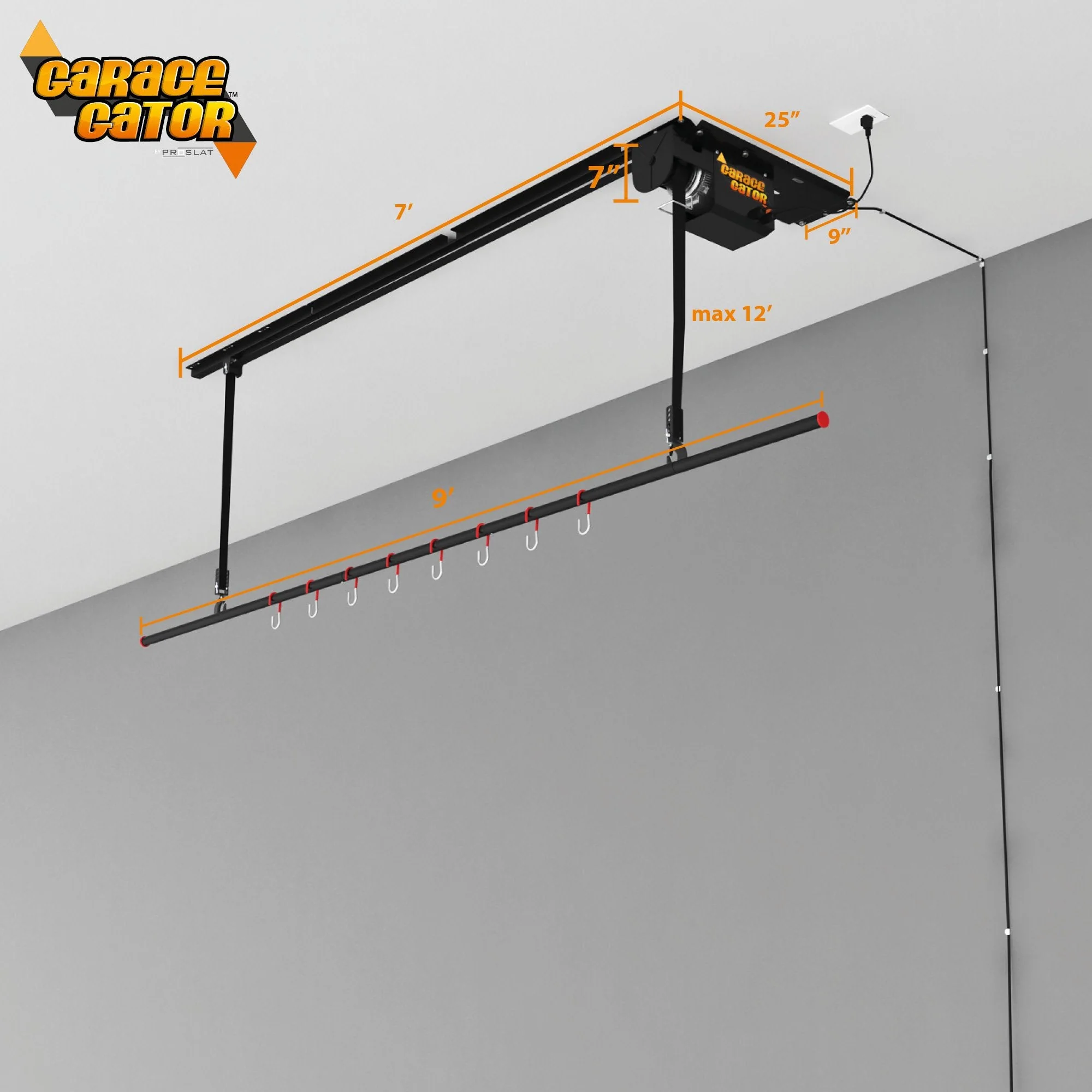 Proslat Garage Gator Eight Bicycle 220 lb Lift Kit - Image 3