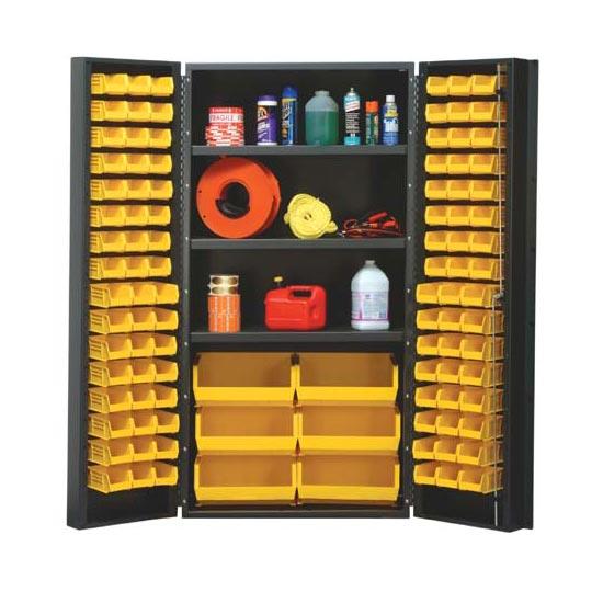 Quantum 36" Wide All-Welded Bin Cabinet w/ 102 bins