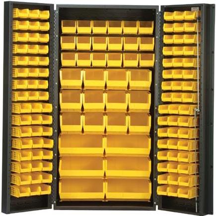 Quantum 36" Wide All-Welded Bin Cabinet w/ 132 bins