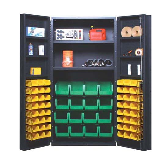 Quantum 36" Wide All-Welded Bin Cabinet w/ 64 bins
