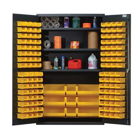 Quantum 48" Wide All-Welded Bin Cabinet w/ 137 bins