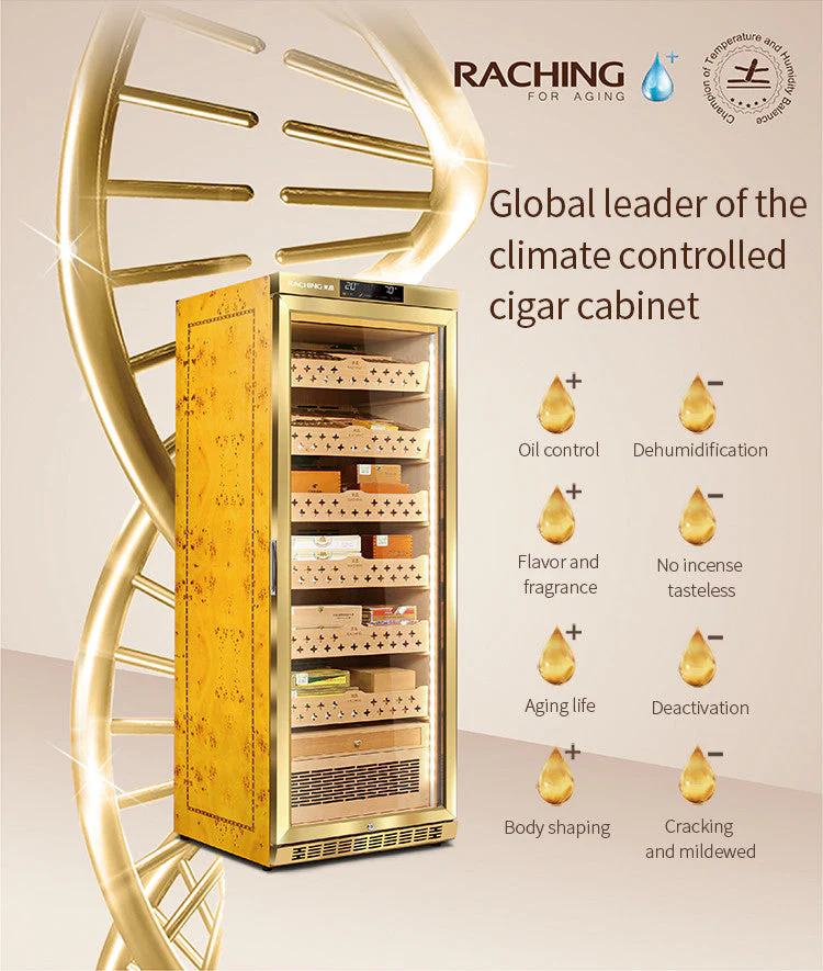 Raching MON2800A Electric Cigar Humidor Cabinet Climate-Controlled 1,500-Cigar - Image 4