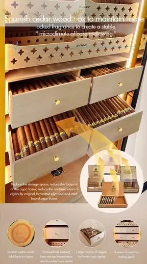 Raching MON5800A Electronic Cigar Humidor Cabinet 2,500-Cigar Capacity - Image 6