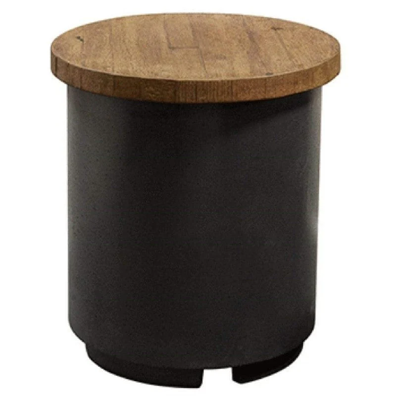 American Fyre Designs Reclaimed Wood 17 Inch Contempo Propane Tank Cover or End Table