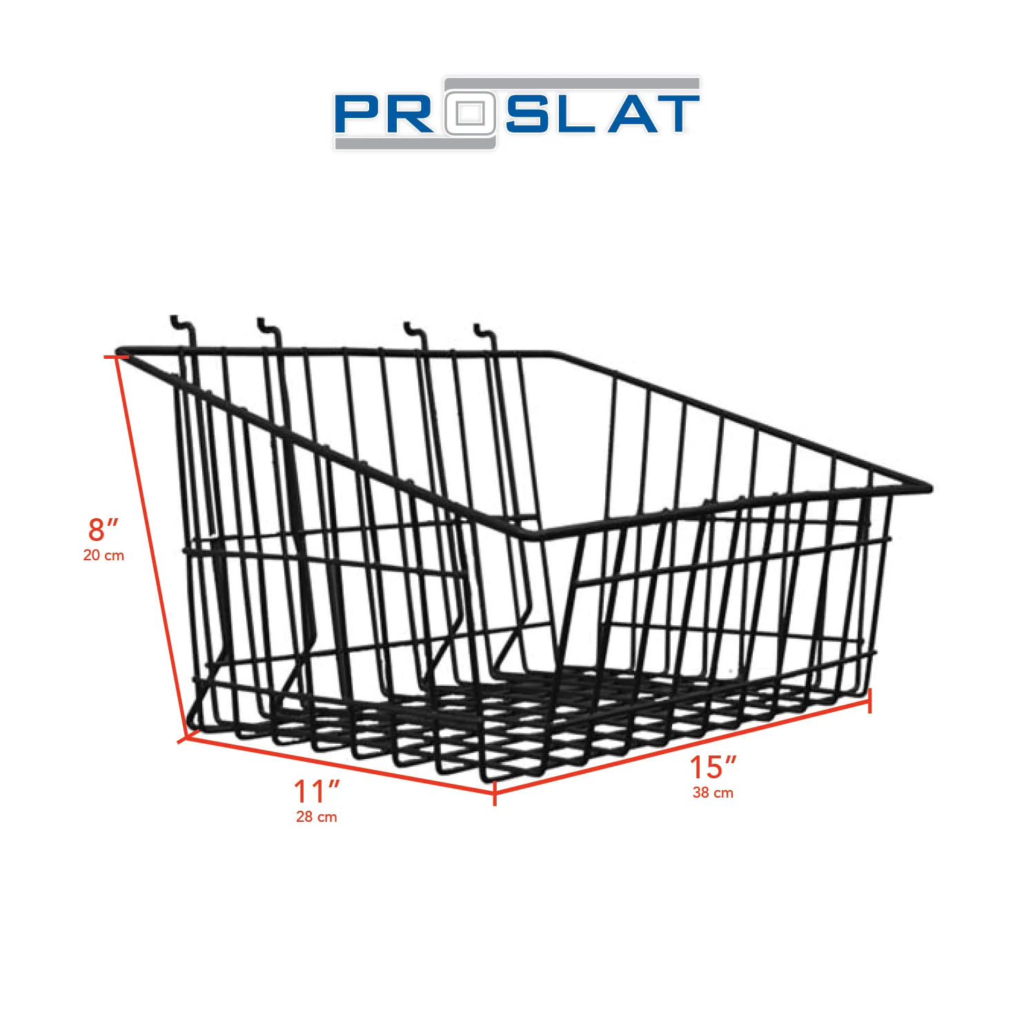 Proslat STEALTH Black Shelf and Basket Kit for Wall Storage - Image 6