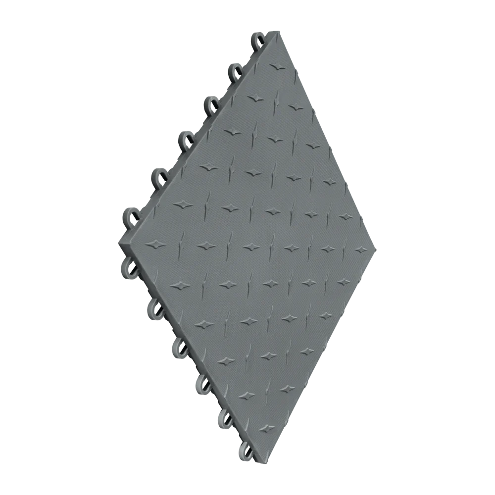 Swisstrax Diamondtrax Home 1ft Slate Grey Garage Floor Tile Pegged Edge (Pack of 10)