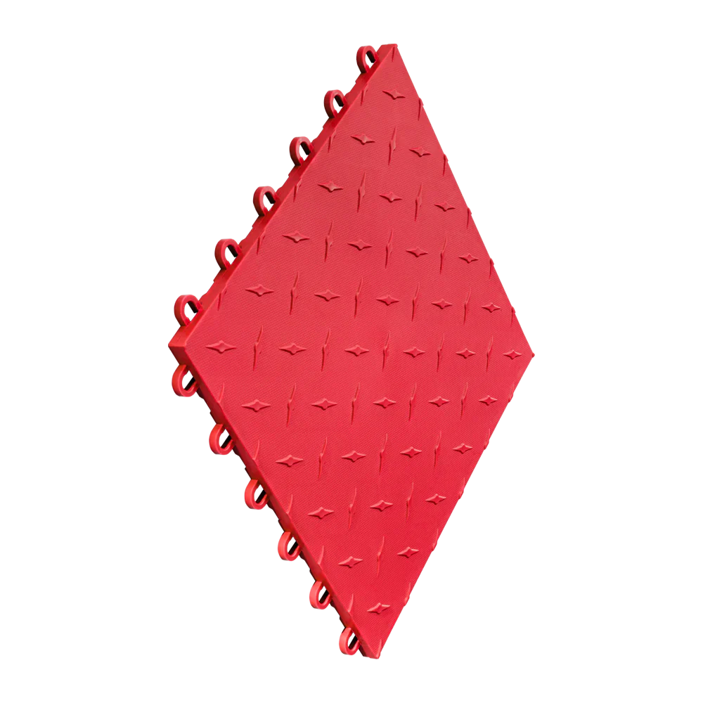 Swisstrax Diamondtrax Home 1ft x 1ft Racing Red Garage Floor Tile (Pack of 10)