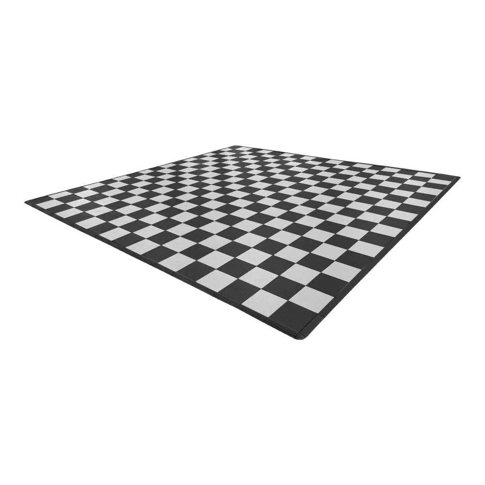 Swisstrax Diamondtrax Home Two Car Garage Floor Tile Mat (Jet Black / Arctic White)