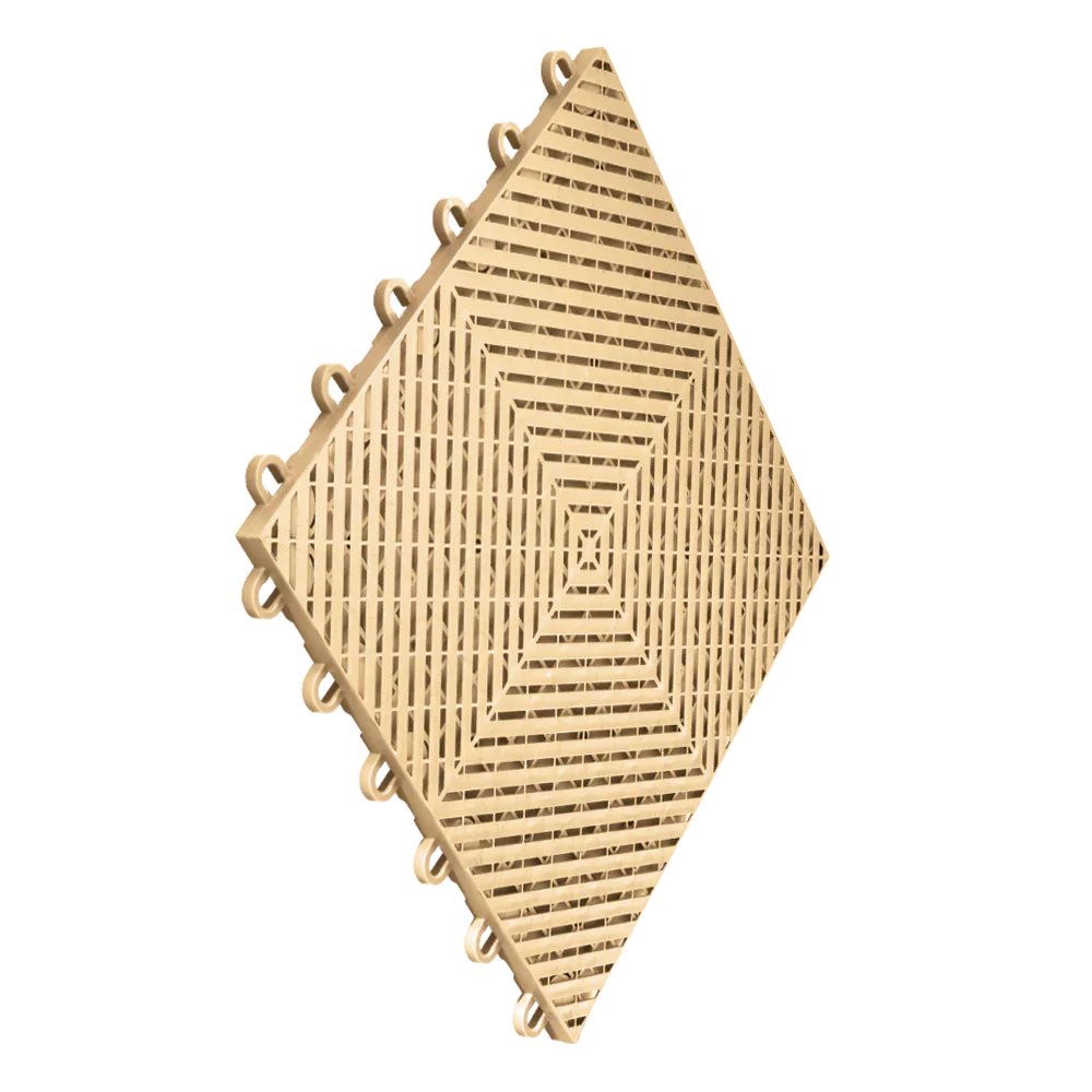 Swisstrax Ribtrax Smooth Home 1ft x 1ft Mocha Java Garage Floor Tile (Pack of 10)