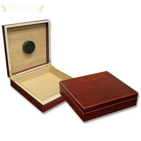 Prestige Import Group Chateau 20-Count Cigar Humidor with Humidifier - Spanish Cedar Desktop Humidor - Image 2