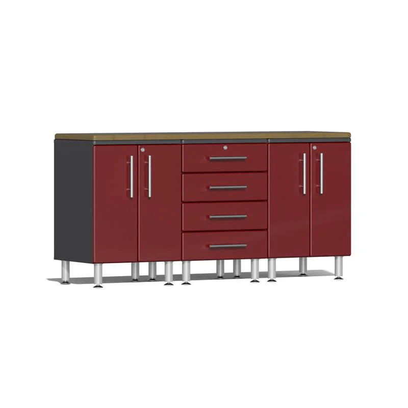 Ulti-MATE Garage 2.0 Series 4-Piece Workstation Kit - Red - UG23042R