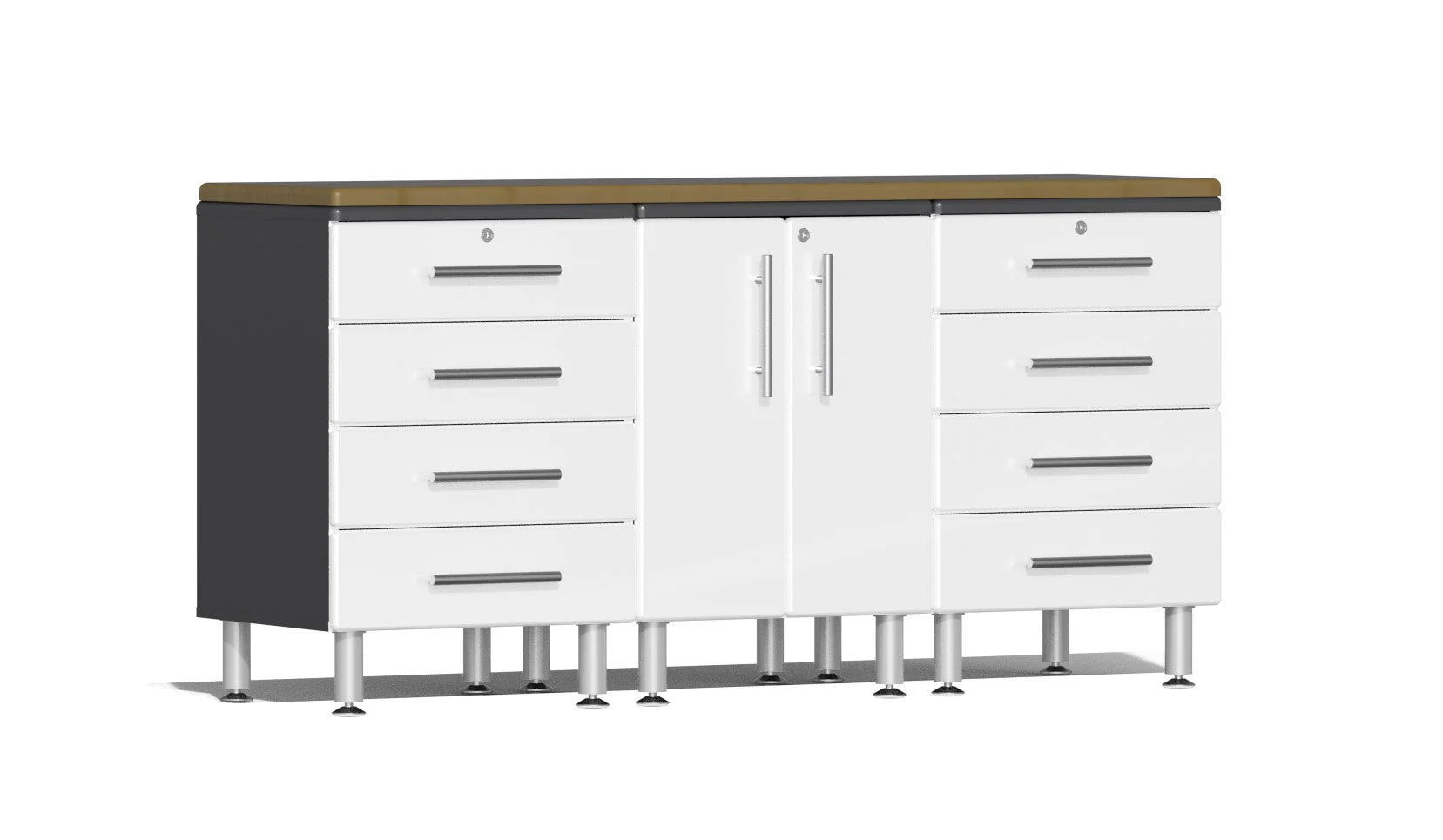 Ulti-MATE Garage 2.0 Series 4-Piece Workstation Kit - White - UG24042W