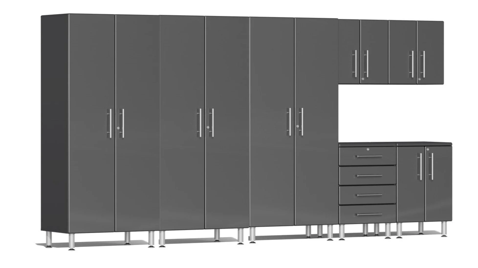 Ulti-MATE Garage 2.0 Series 7-Piece Kit - Grey - UG25072G (Receive a FREE GearTrack with 5-Hooks - GAGP42GBEY)