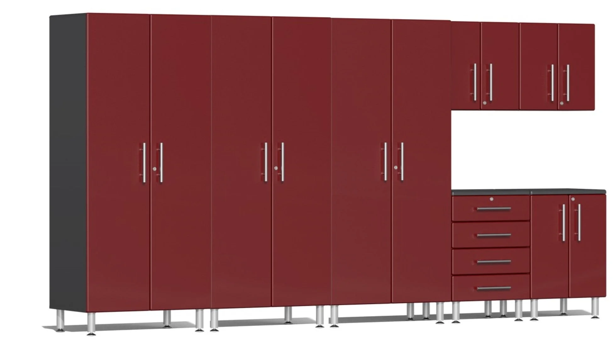 Ulti-MATE Garage 2.0 Series 7-Piece Kit - Red - UG25072R (Receive a FREE GearTrack with 5-Hooks - GAGP42GBEY)
