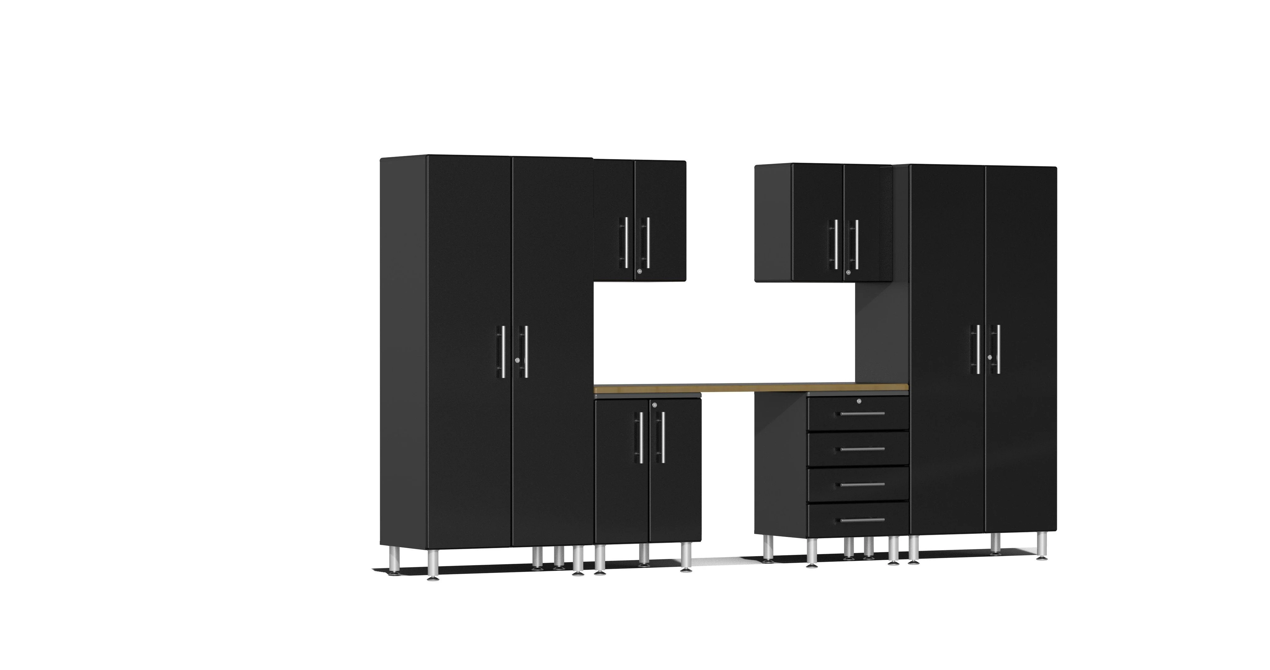 Ulti-MATE Garage 2.0 Series 7-Piece Kit with Workstation - UG24072B (Receive a FREE GearTrack with  5-Hooks - GAGP42GBEY)